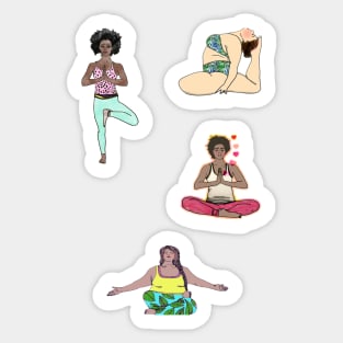 Yoga Girls Set:. Sticker